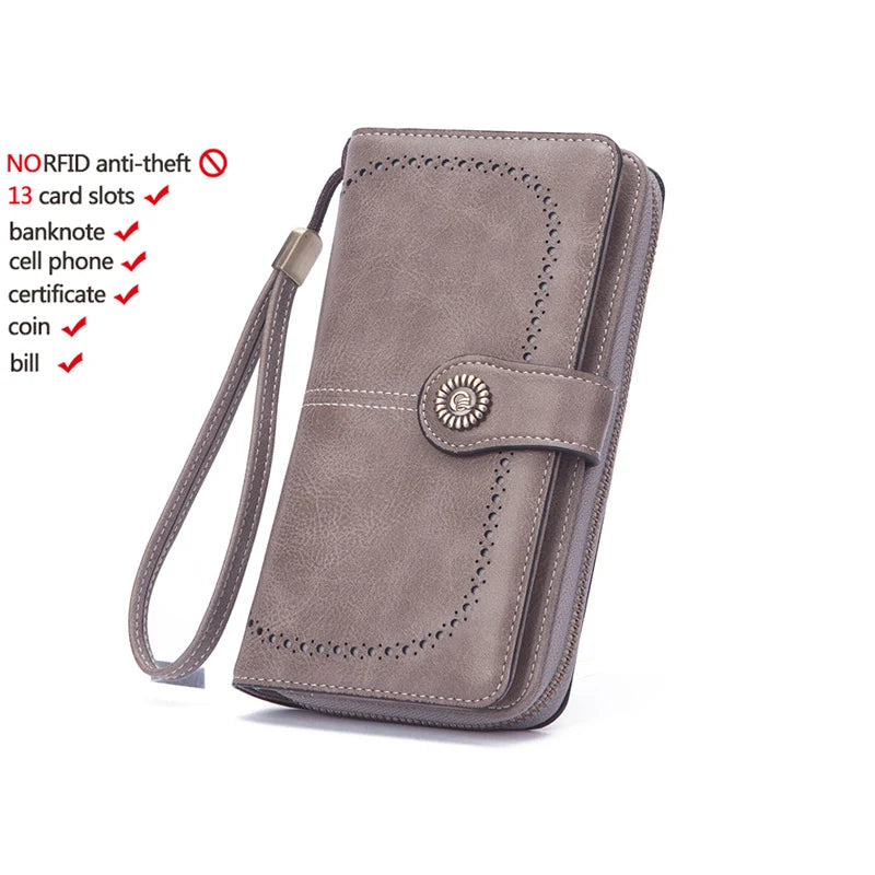 RFID Zip Wristlet Wallet