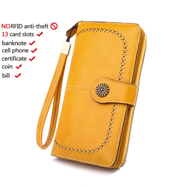 RFID Zip Wristlet Wallet