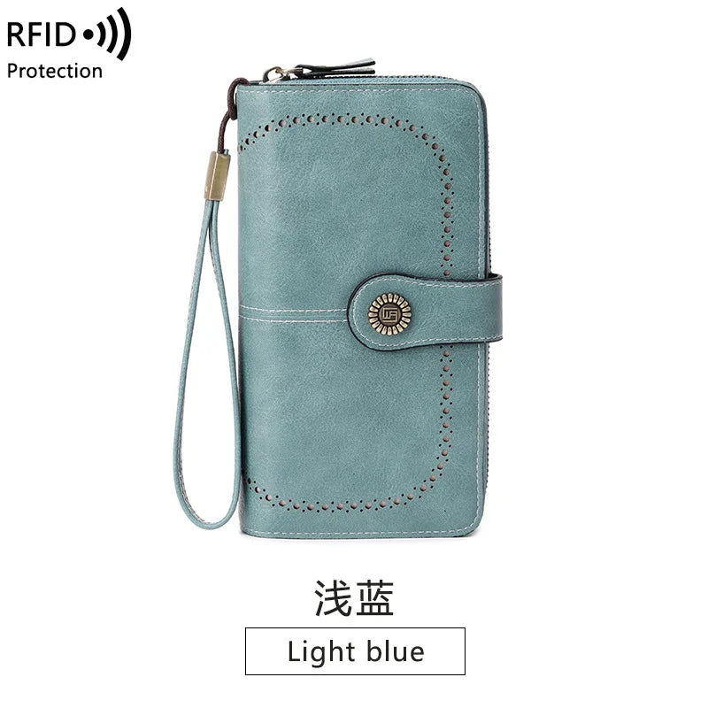 RFID Zip Wristlet Wallet