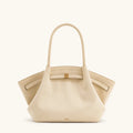 Ivory Contrast Handle Tote Bag