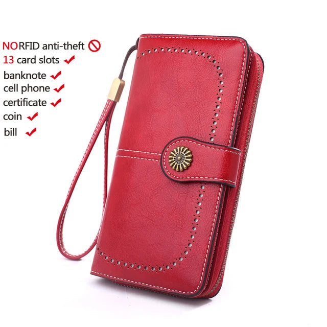 RFID Zip Wristlet Wallet