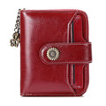 Compact Leather Snap Wallet