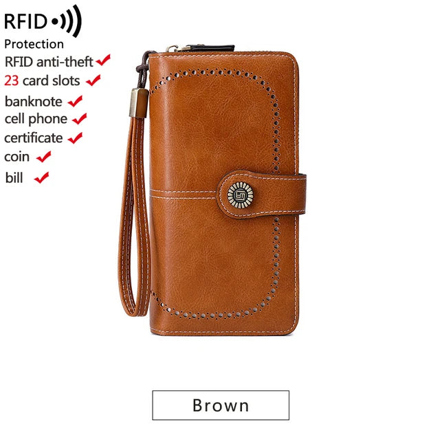 RFID Zip Wristlet Wallet