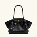 Dark Brown Structured Tote Bag