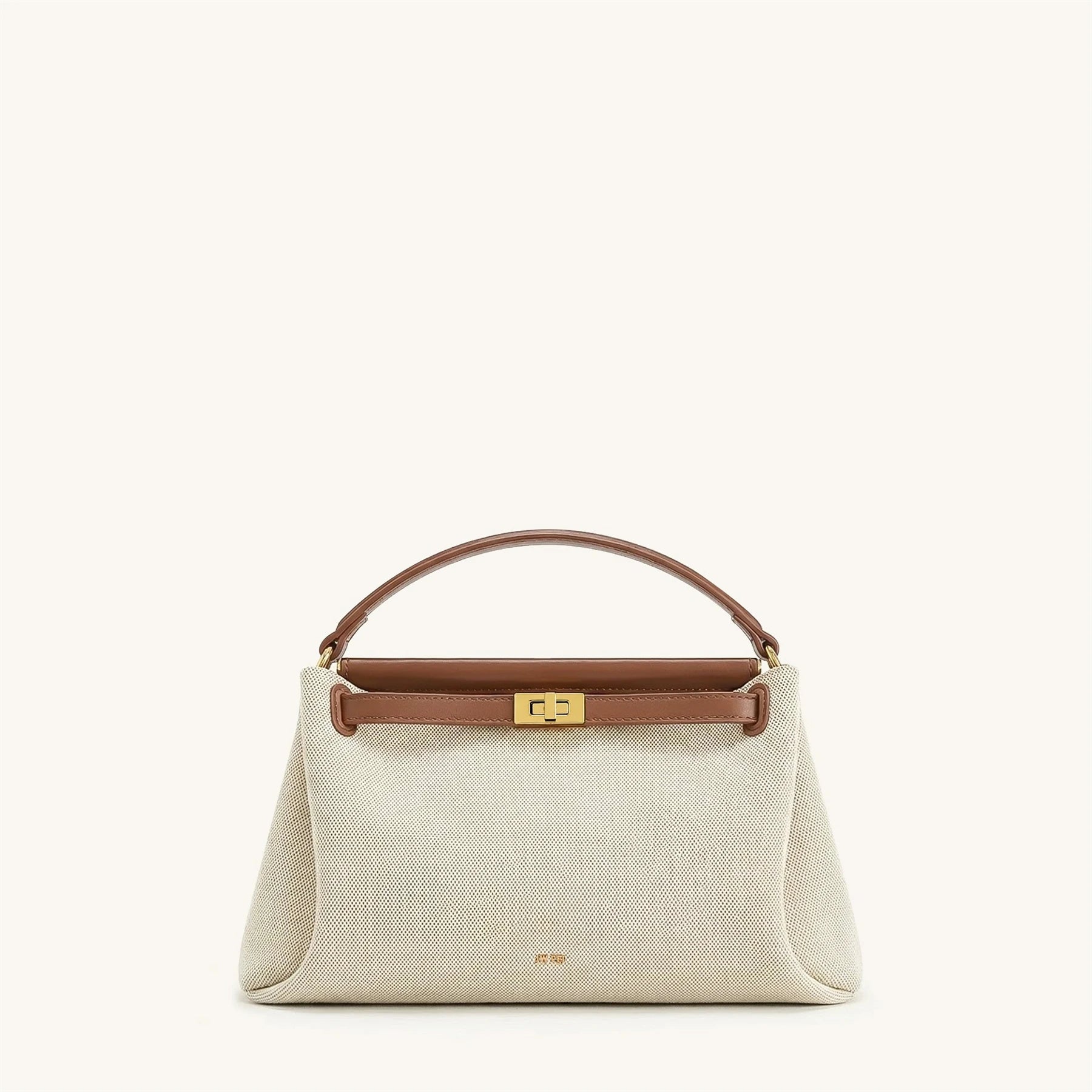 Black Lock Detail Shoulder Bag