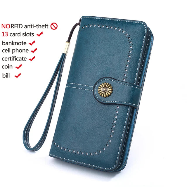 RFID Zip Wristlet Wallet