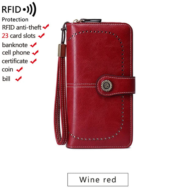 RFID Zip Wristlet Wallet