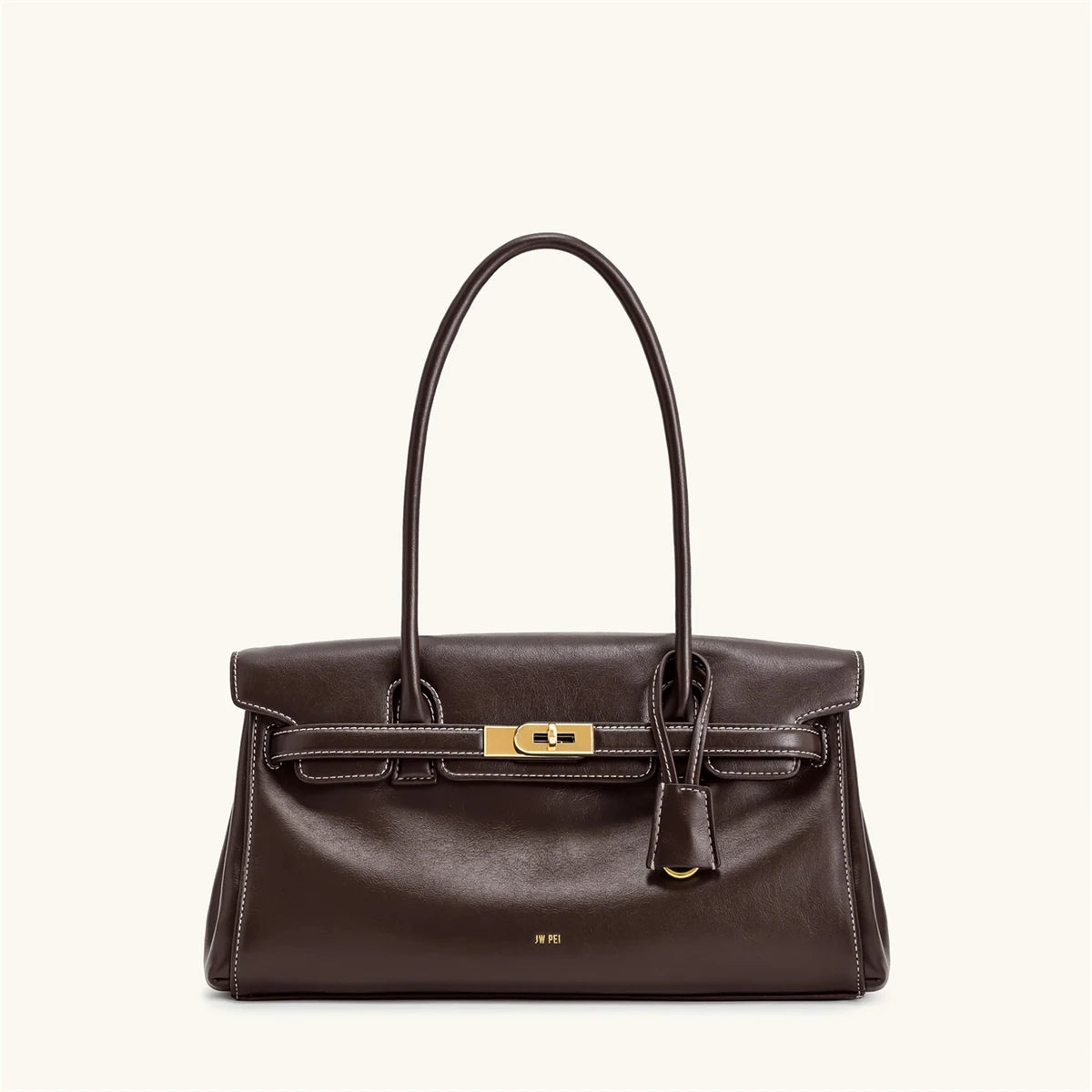 Black Lock Buckle Shoulder Bag