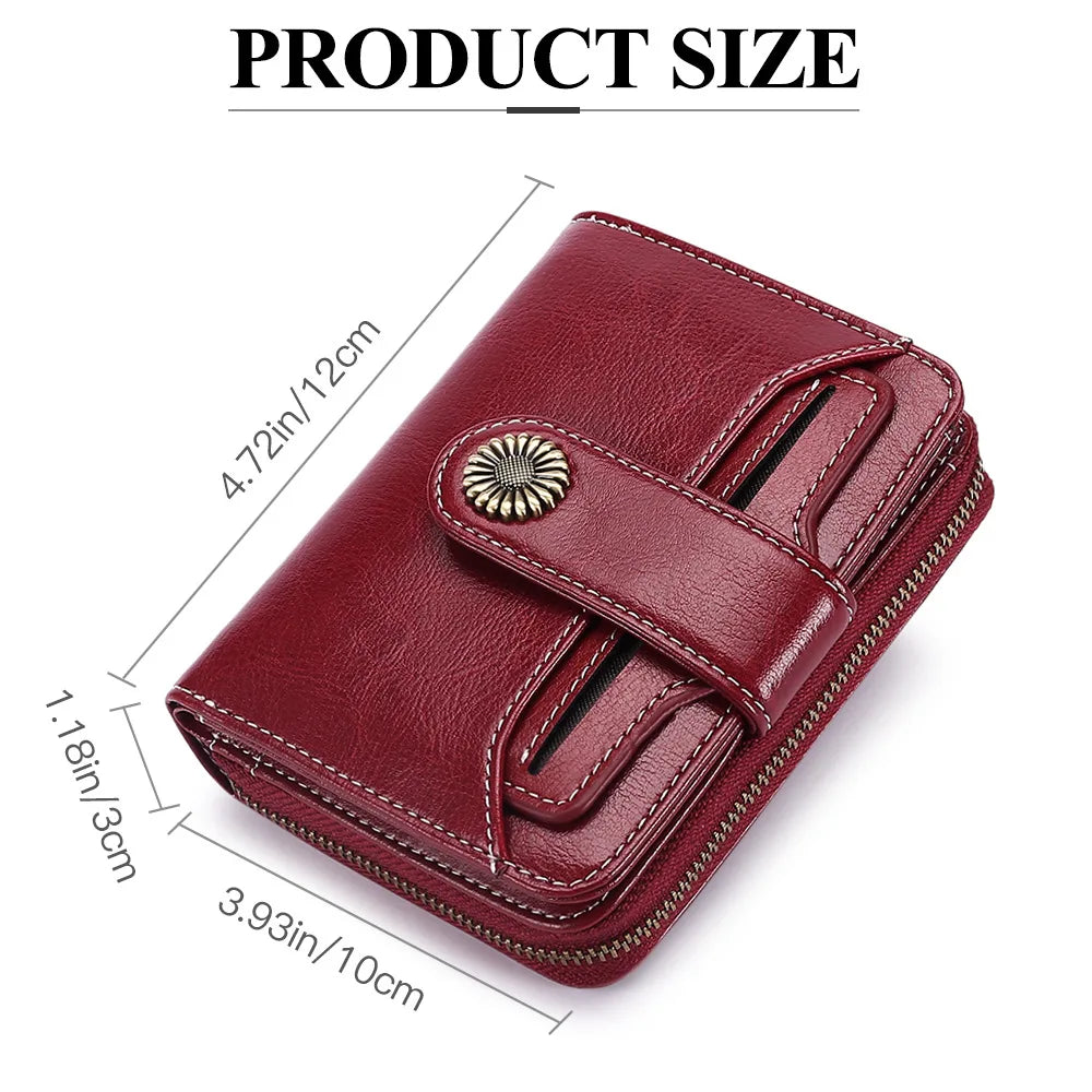 Short Leather Chain Wallet