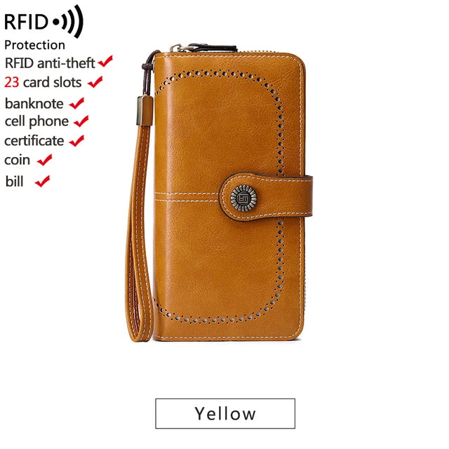 RFID Zip Wristlet Wallet
