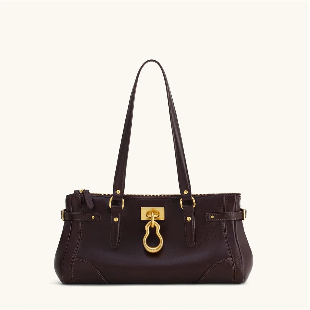 Black Lock Detail Tote Bag