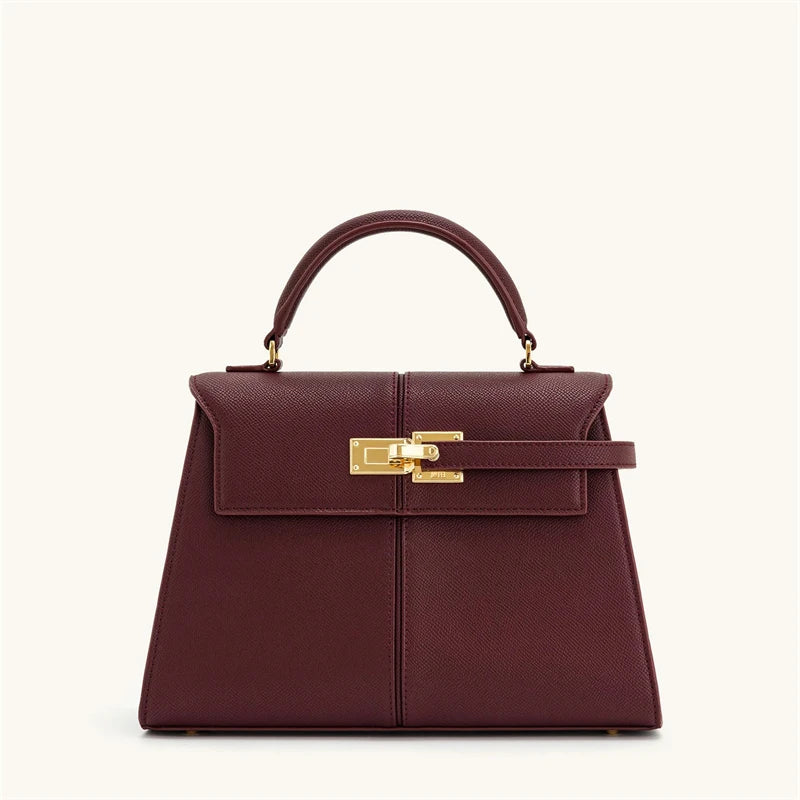 Ivory Lock Detail Top Handle Bag
