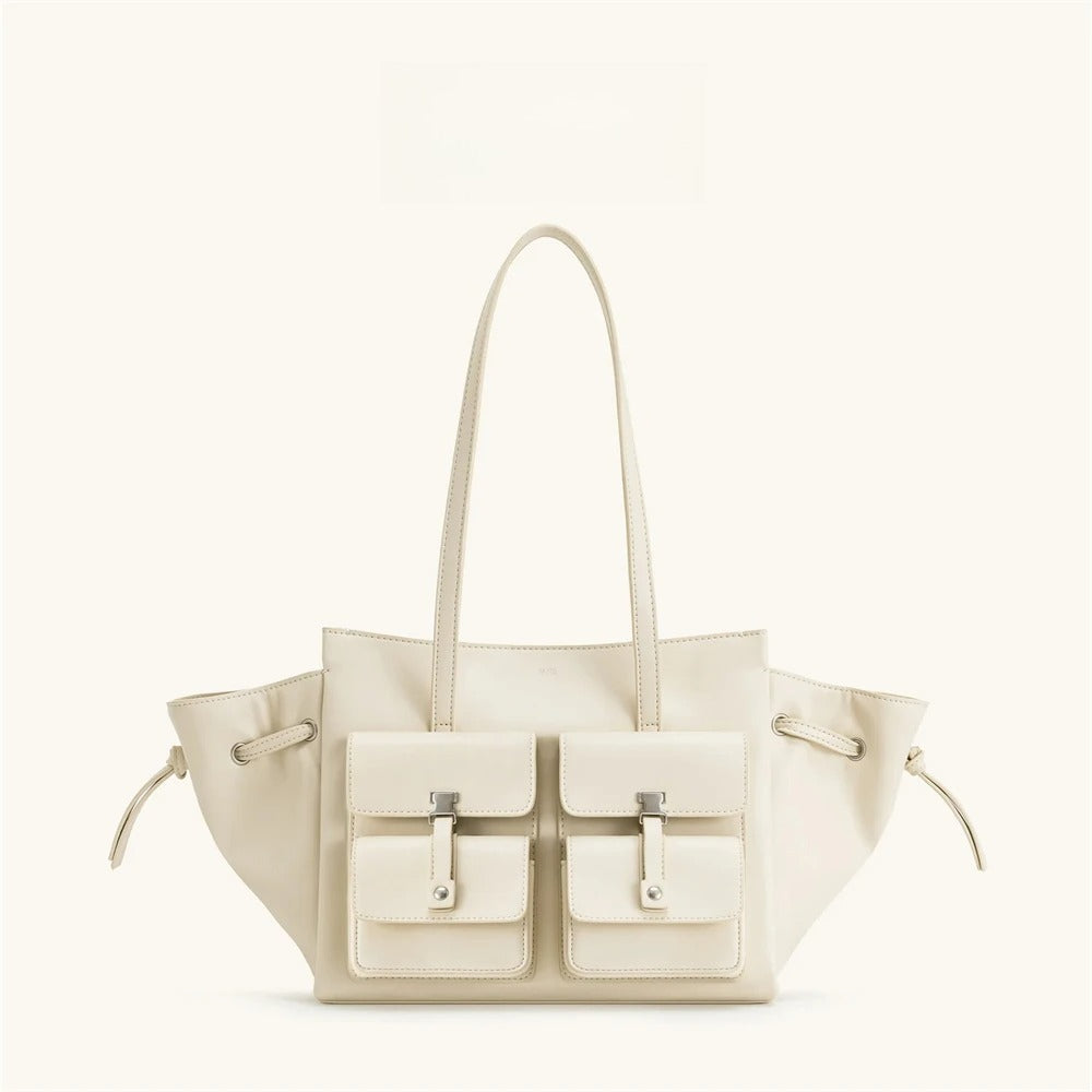 Tan Multi Pocket Tote Bag