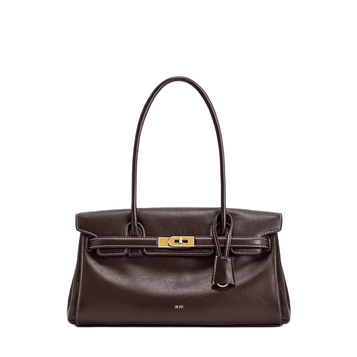 Black Lock Buckle Shoulder Bag