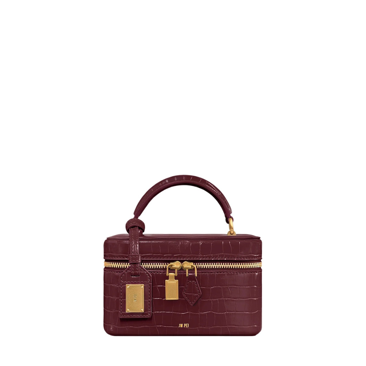Croc Embossed Small Box Bag