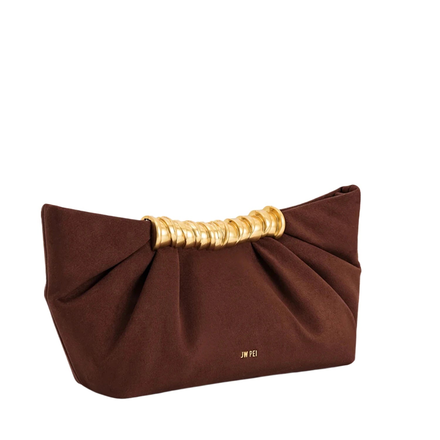 Pleated Chain Strap Clutch Bag