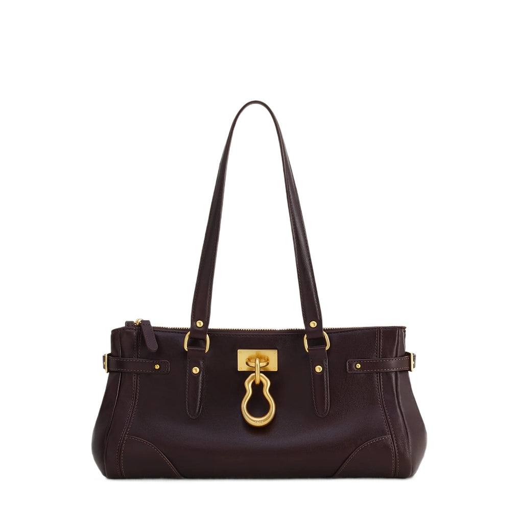 Black Lock Detail Tote Bag