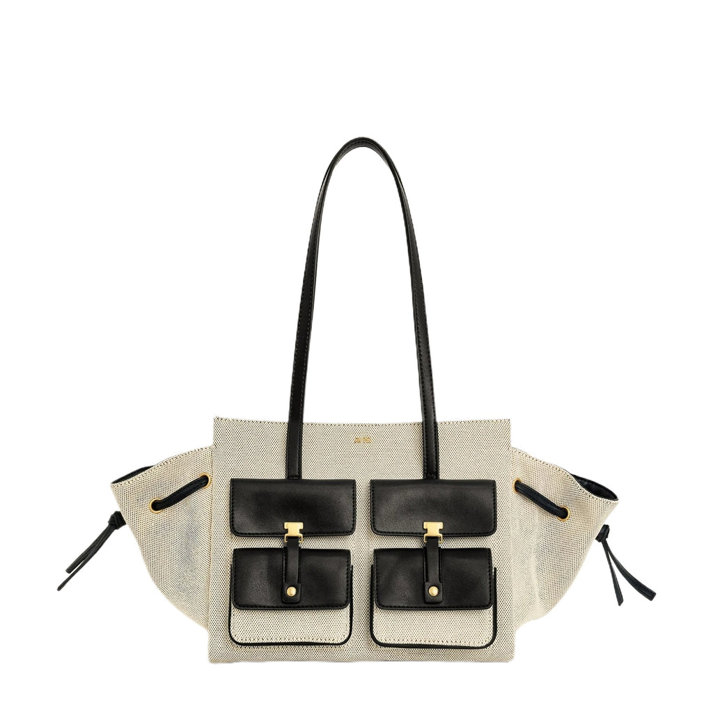Tan Multi Pocket Tote Bag
