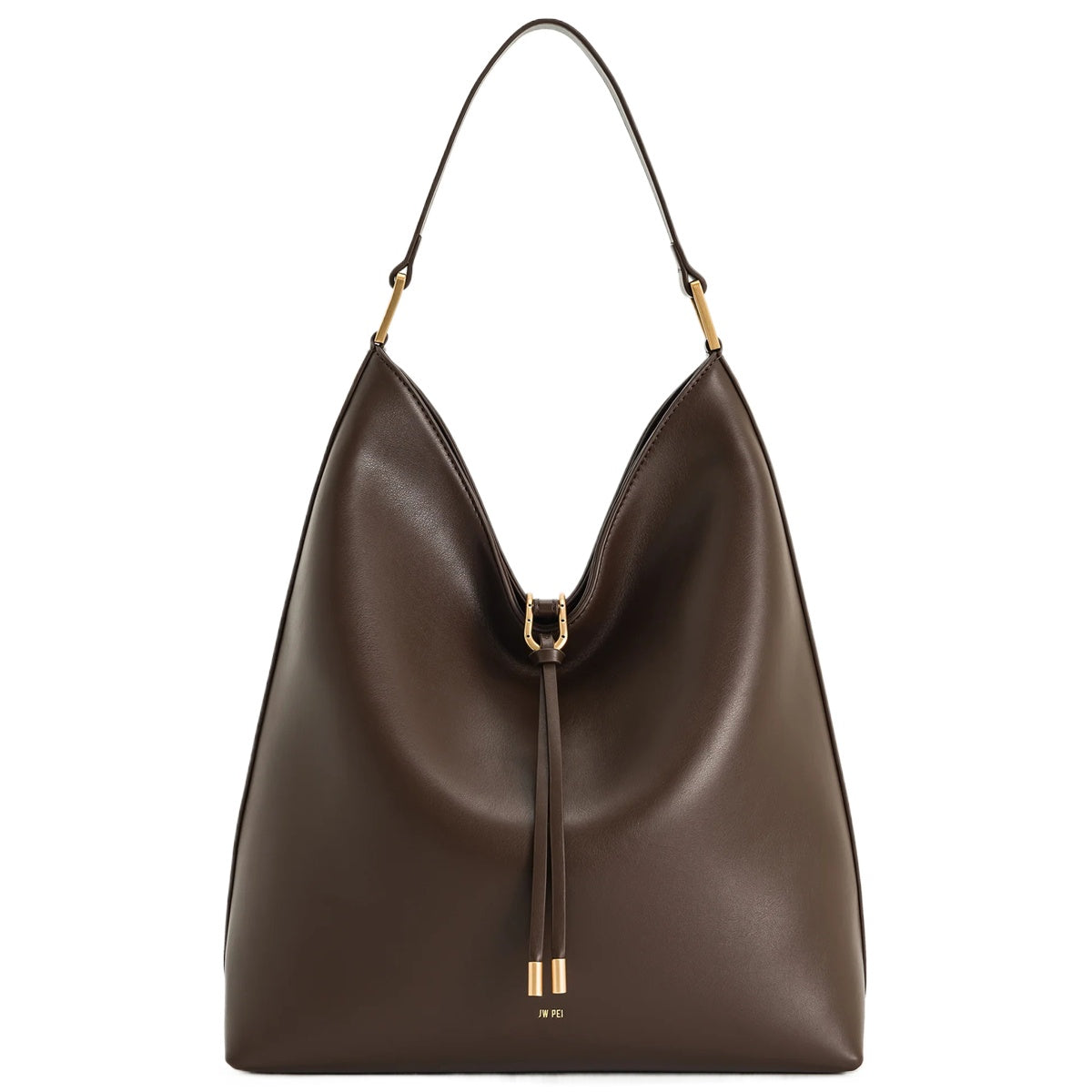 Black Woven Bucket Shoulder Bag