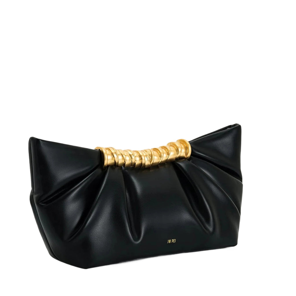 Pleated Chain Strap Clutch Bag