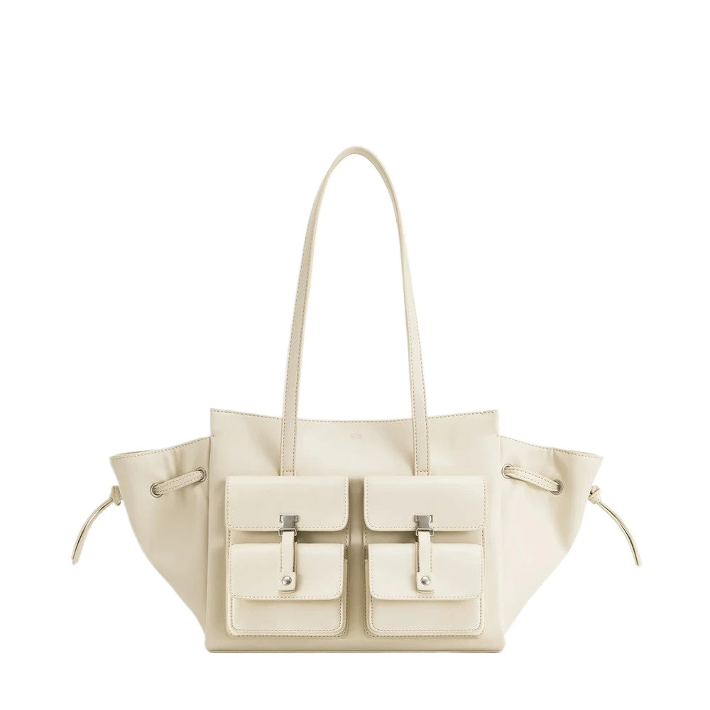 Tan Multi Pocket Tote Bag