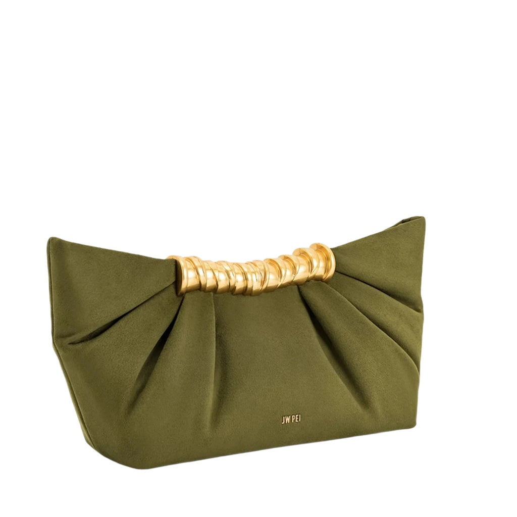 Pleated Chain Strap Clutch Bag
