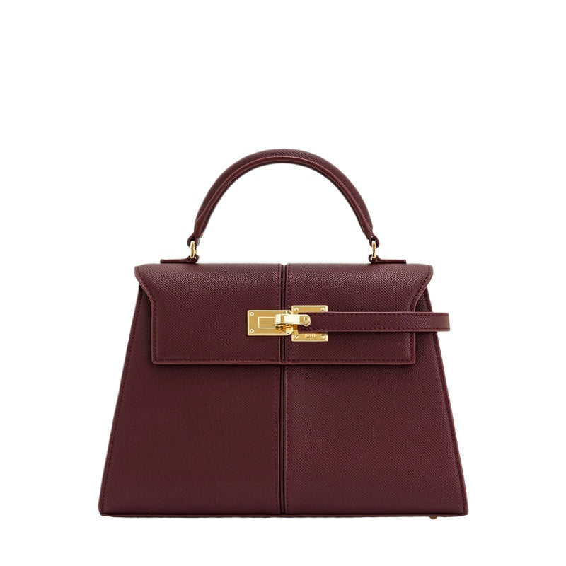 Ivory Lock Detail Top Handle Bag