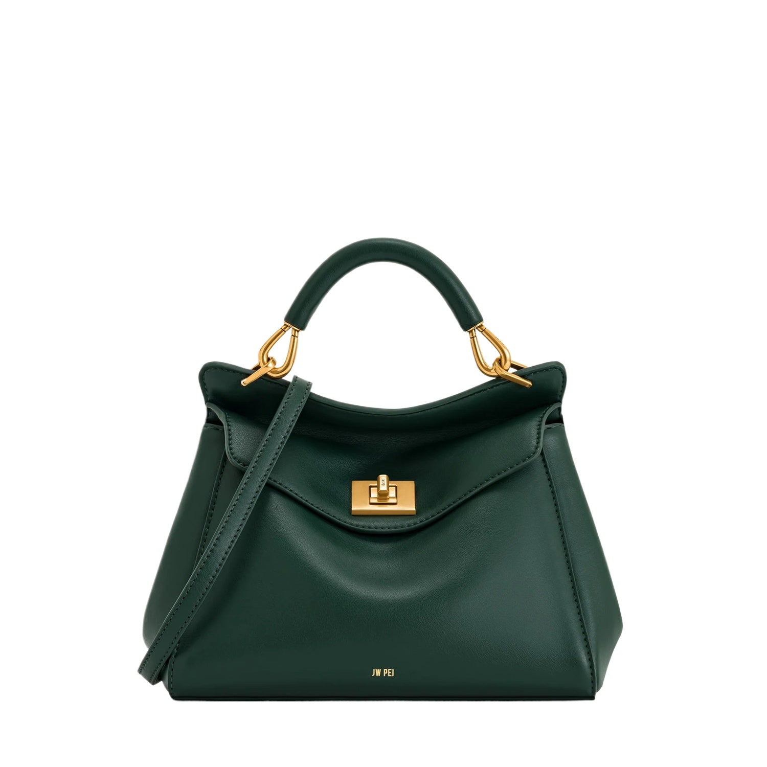 Ivory Lock Detail Shoulder Bag