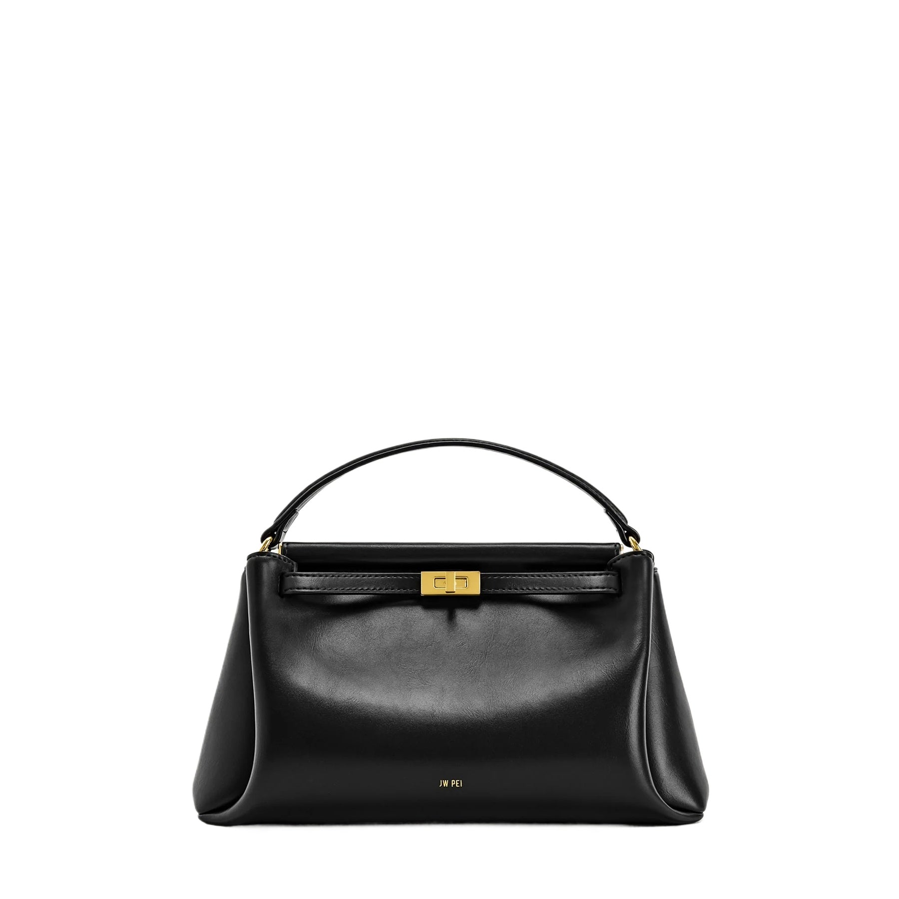 Brown Lock Detail Shoulder Bag