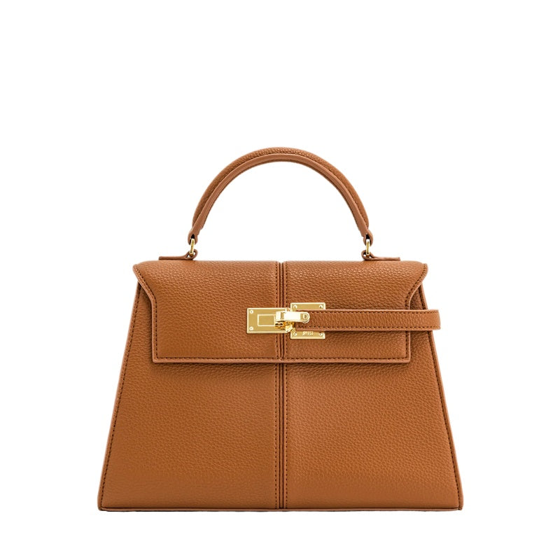 Ivory Lock Detail Top Handle Bag